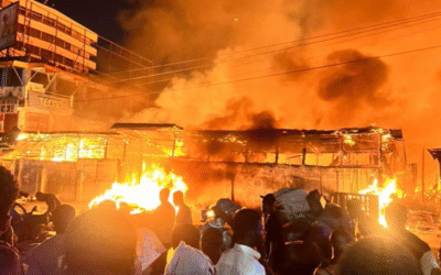 Fire Destroys Shops at Kantamanto Tazani Lane