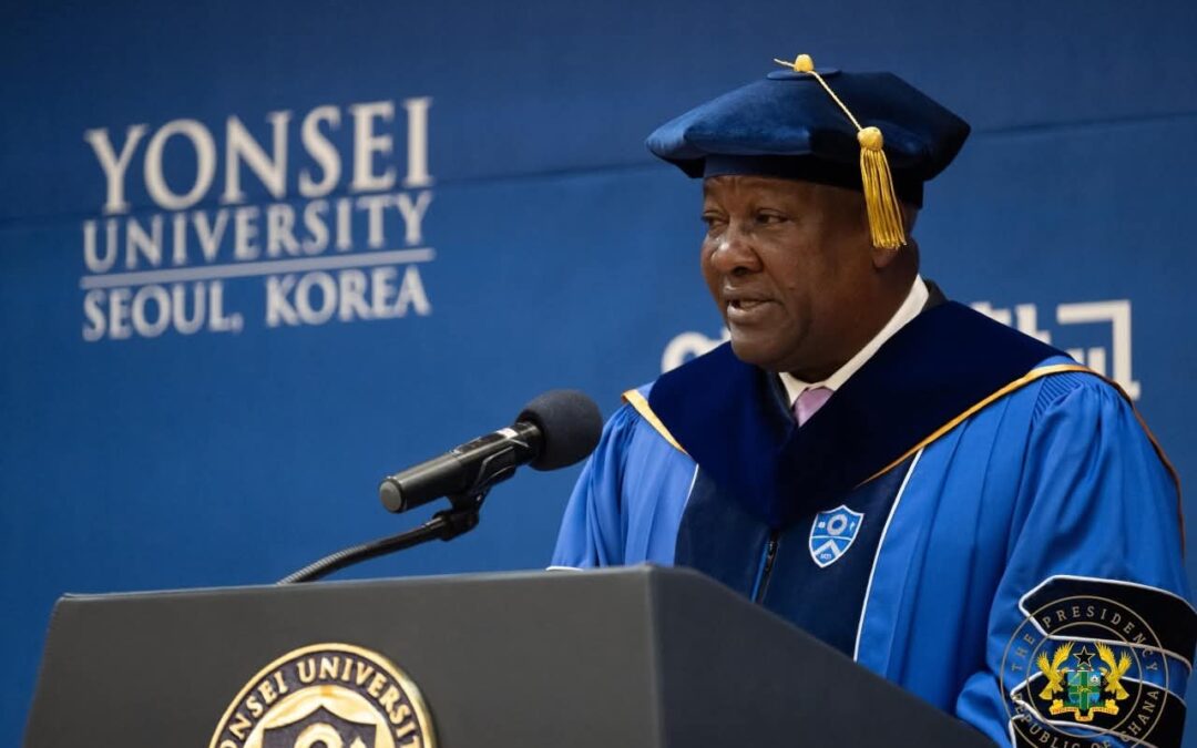 President Mahama Receives Honorary PhD from Yonsei University in South Korea