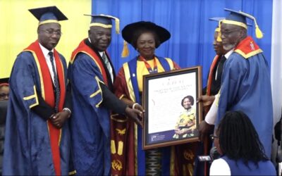 University of Cape Coast Honours Vice President Prof. Naana Jane Opoku-Agyemang with Distinguished Fellow Award